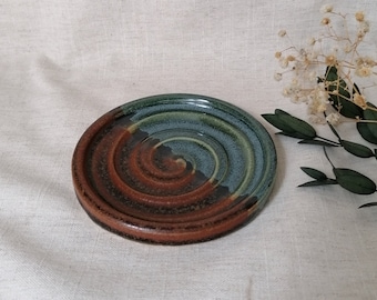 Earth soap dish, ceramic bathroom tray, handmade kitchen pottery, household soap holder, thrown soap holder, textured soap dishes