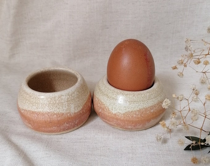 Dunes Handmade Egg Cup, egg cup holder, egg cup set, gift set, breakfast ceramics, unique british gift, kitchen ceramics, handmade pottery