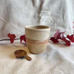 Handmade ceramic cup, Dunes glazed cup, hand carved clay, 250ml Mediterranean mugs, unique british gift, tea coffee lover, beach dining