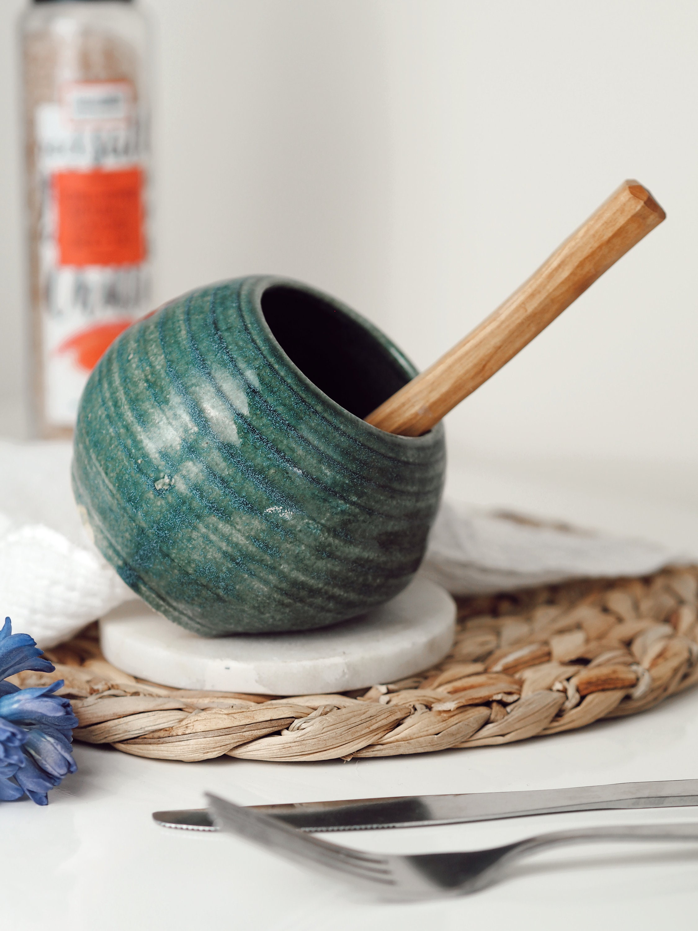 Green Salt Pig Green Salt Cellar Rock Salt Container Etsy UK