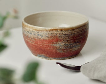 Handmade ceramic Teabowl, Pink glazed cup, Matte clay cup, 200ml tea mugs, unique british gift, tea coffee lover, berry glaze ceramics