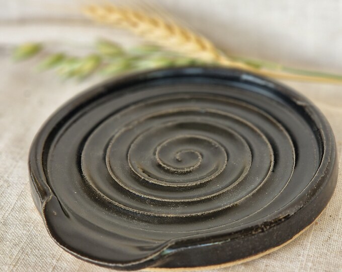 Spoon Rest Black With Starry Night Design Chef Cooking Utensil Chef