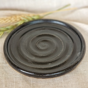 Black SUMMIT, Black soap dish, ceramic bathroom tray, handmade kitchen pottery, household soap holder, thrown soap  holder