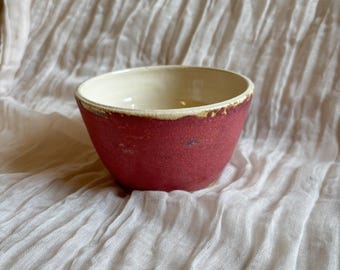 Pink ceramic bowl, handmade glazed dish, pink berry stoneware kitchenware, dining nibble bowl, eco friendly living, small bowls set