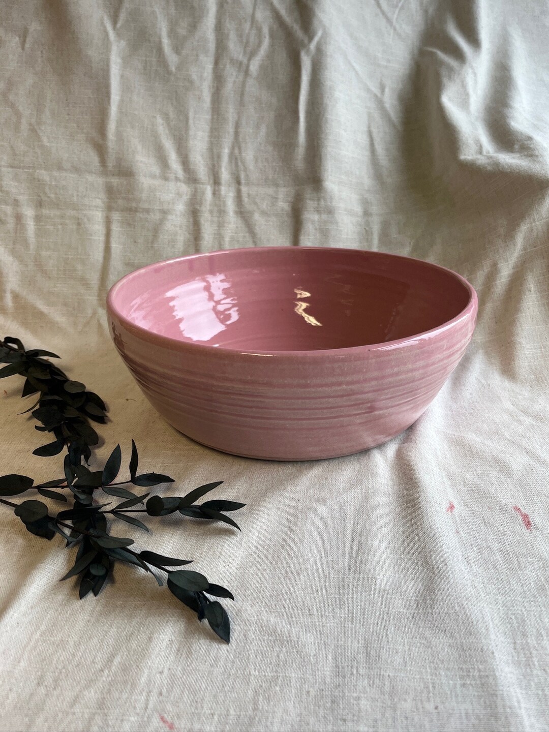 Handmade Carolyne - Santa Fe Pink-Black Pottery Bowl