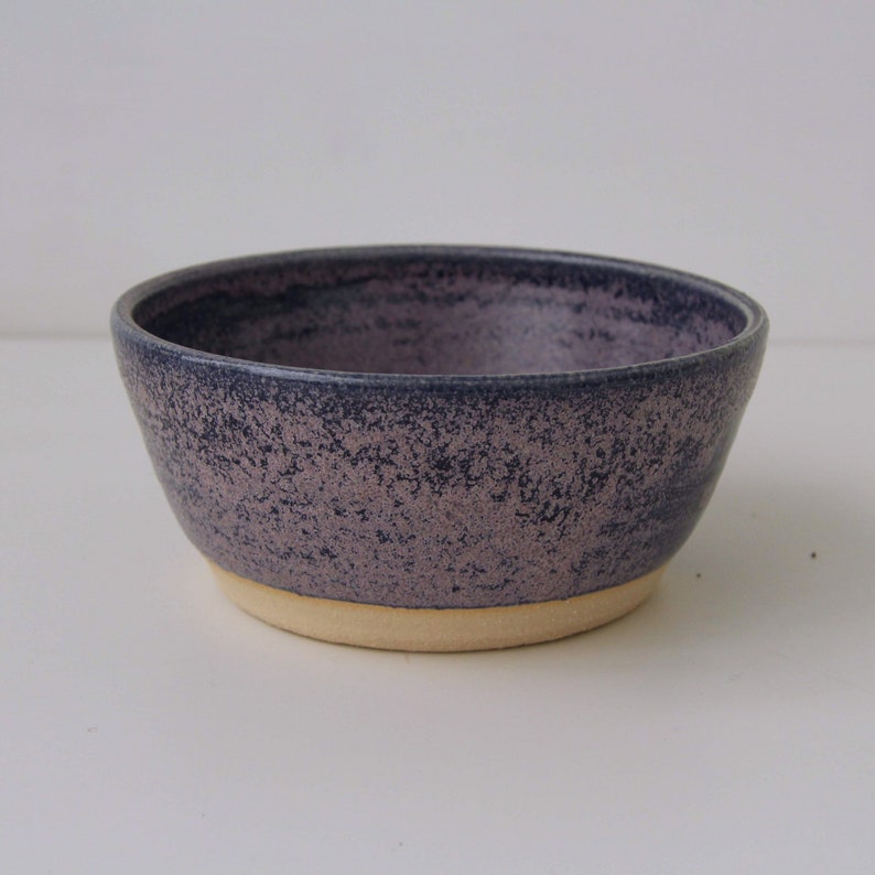 Purple Ceramic bowl handmade glazed dish lilac stoneware Etsy
