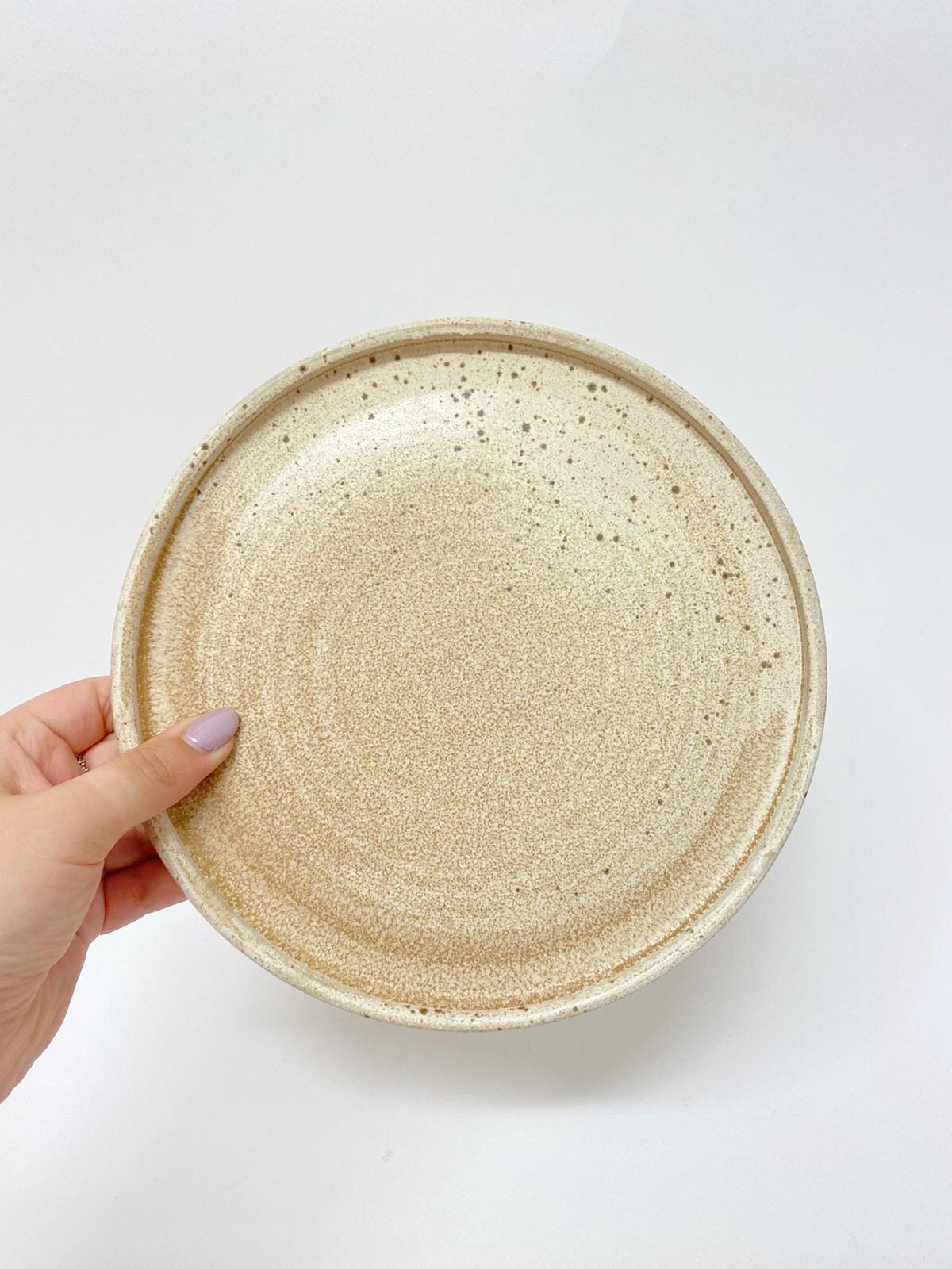Thrown Ceramic Plates Handmade Lunch Plate Unique Beige Etsy UK