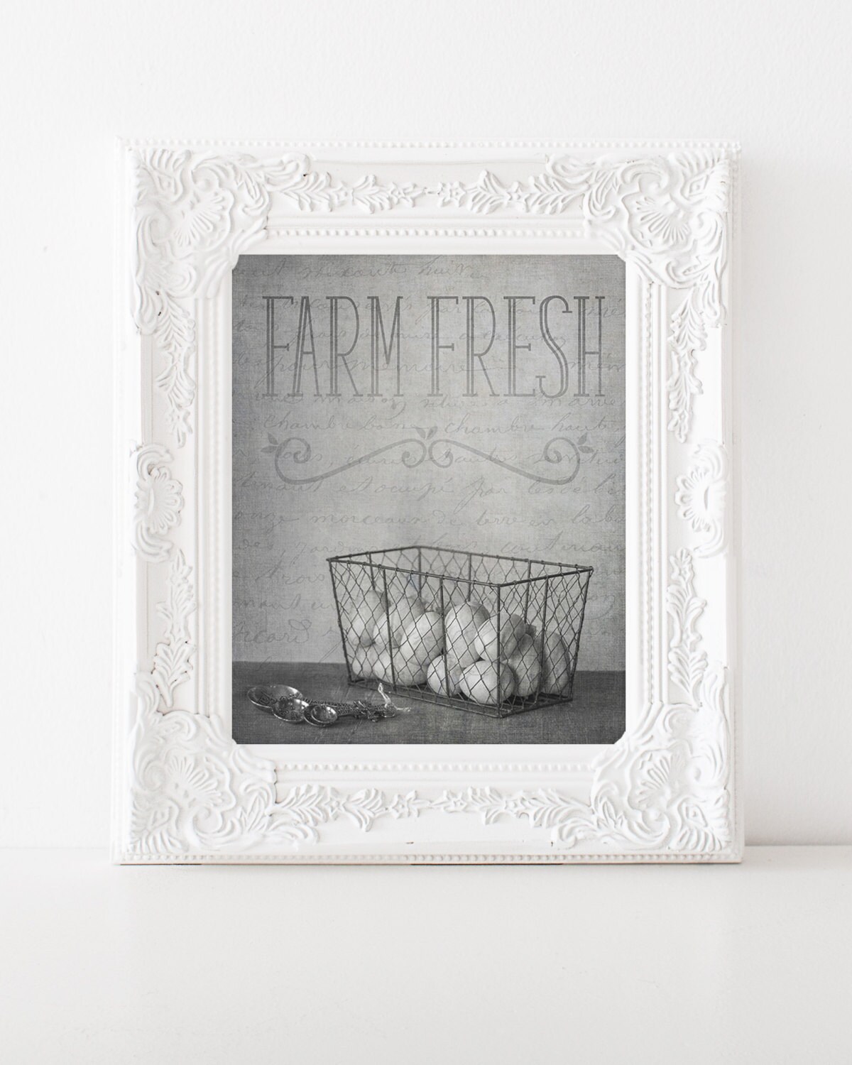 Black and White Wall Art Farmhouse Kitchen Decor Rustic Etsy