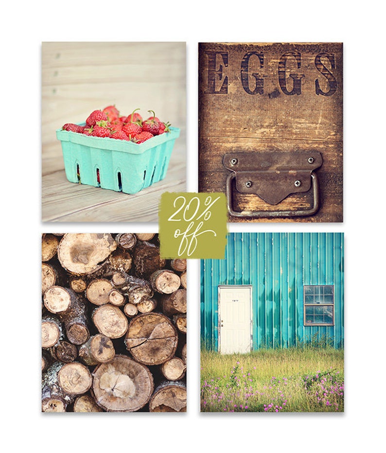 Farmhouse Wall Art Kitchen Wall Decor SET of FOUR Prints or - Etsy