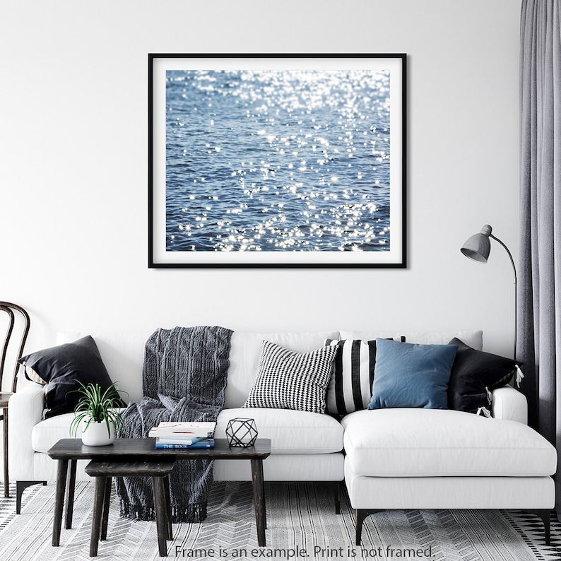 Blue Wall Decor Bathroom Wall Art Ocean Wall Art Blue Beach Etsy