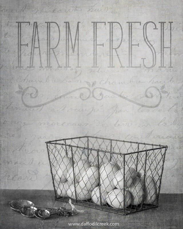 Black and White Wall Art Farmhouse Kitchen Decor Rustic Etsy