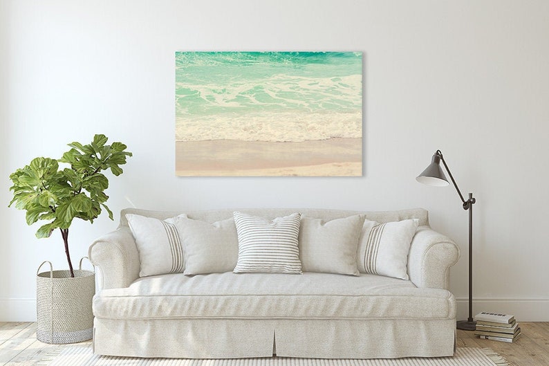 Seafoam Green Wall Art Beach Photography Beach Wall Art Light Green Wall Decor Bathroom Wall Art Seafoam Green Decor Beach Decor