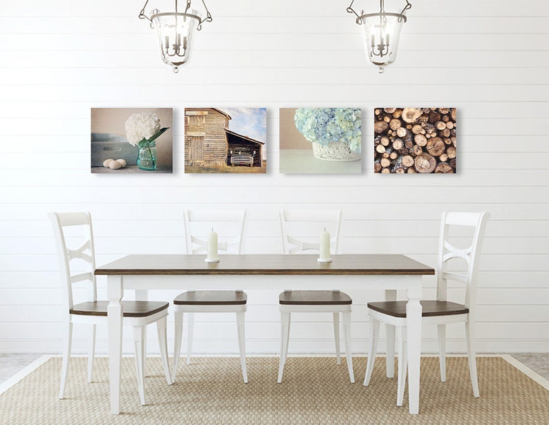 Rustic FARMHOUSE Wall Art Farmhouse Wall Decor SET of FOUR Etsy