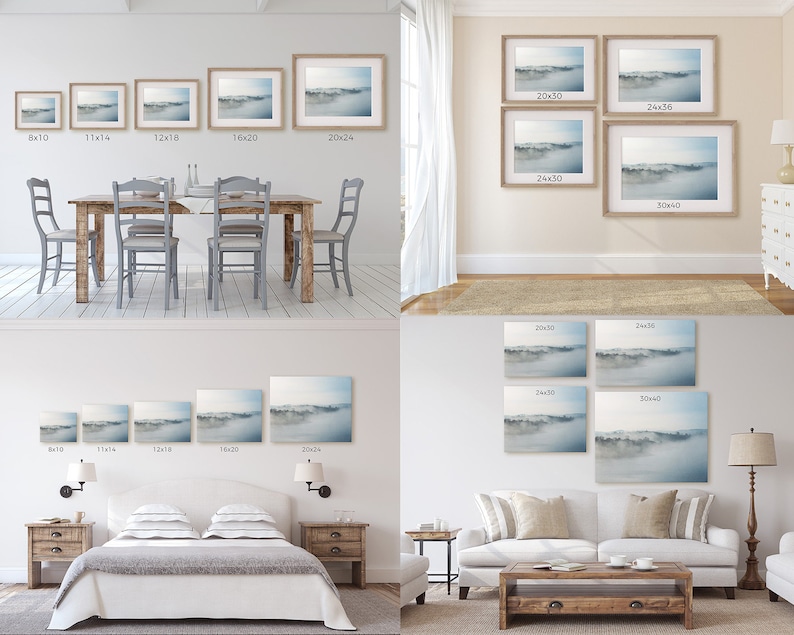 Arte de pared grande Aqua foto del agua abstracta | Etsy