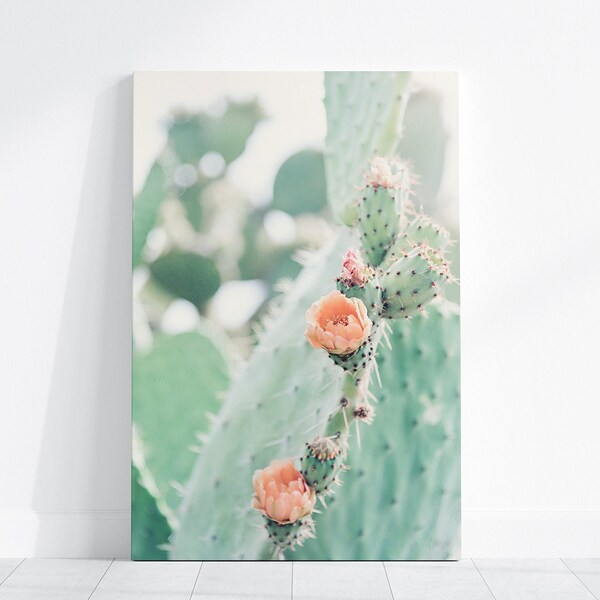 CACTUS Wall Art, Green Wall Art, Modern Wall Art, Bedroom Wall Decor, Living Room Wall Art, Glam Office Decor, Desert Rose, Desert Wall Art