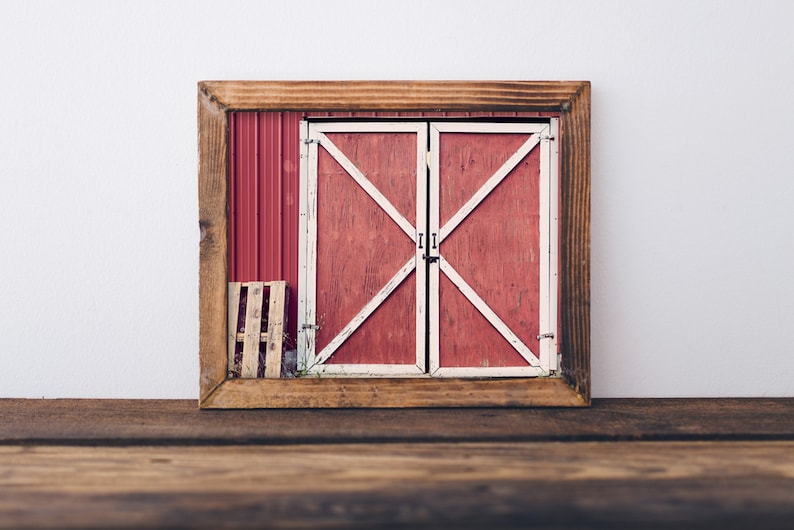 Barn Door Wall Decor Country Home Decor Red Barn Canvas Etsy