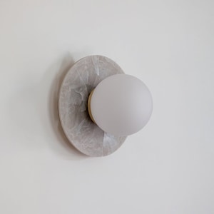 Recycled Plastics 'Marbled' Wall light White & Grey