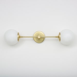 Opal Glass Double Arm Wall Light