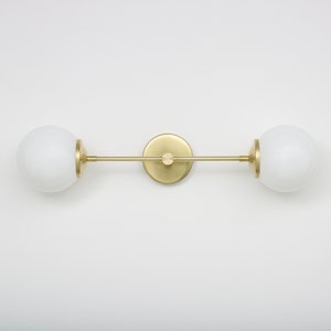 Opal shade Double Arm Wall Light