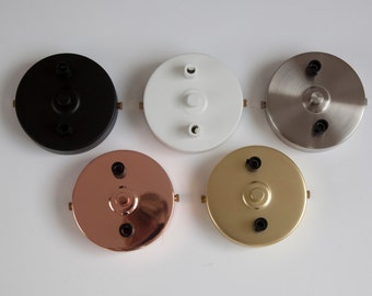 Single, 2,3,4 and 5 way Pendant ceiling rose | copper | chrome | brass | nickel | black | white