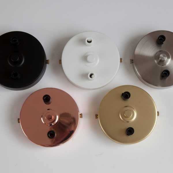 Single, 2,3,4 and 5 way Pendant ceiling rose | copper | chrome | brass | nickel | black | white