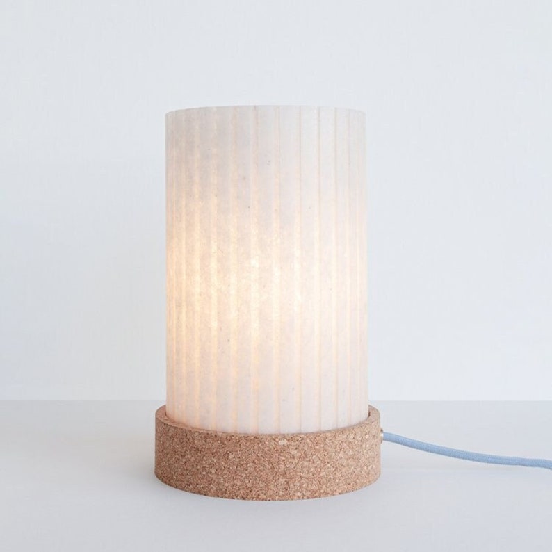 Rian Fluted Table Lamp Cork image 1