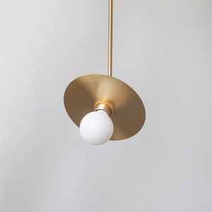 Arc Adjustable Stemmed Pendant Light - Brass