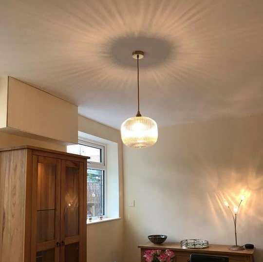 Reeded glass light deals