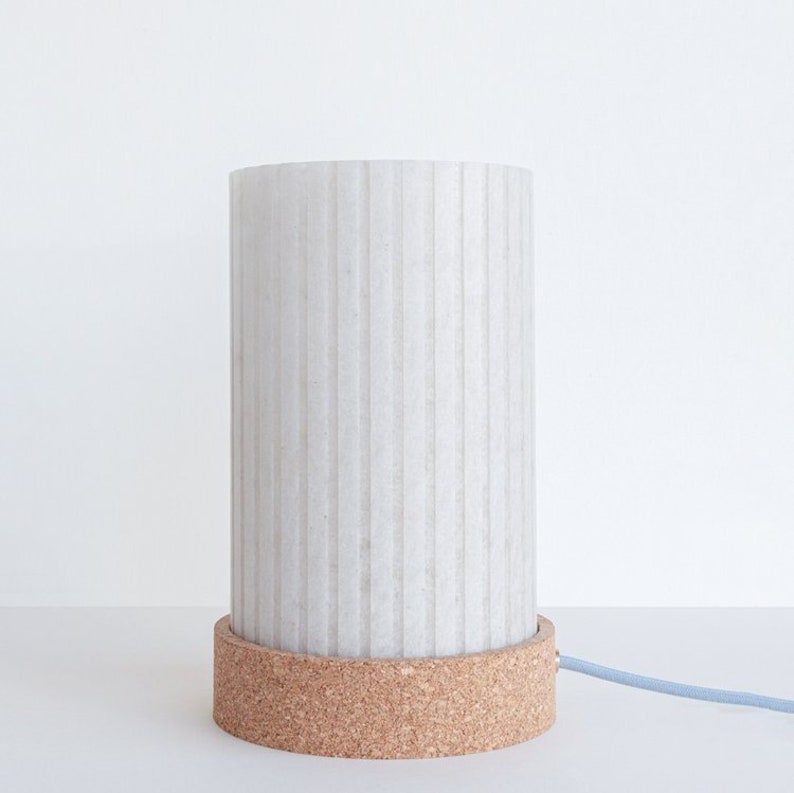 Rian Fluted Table Lamp Cork image 2