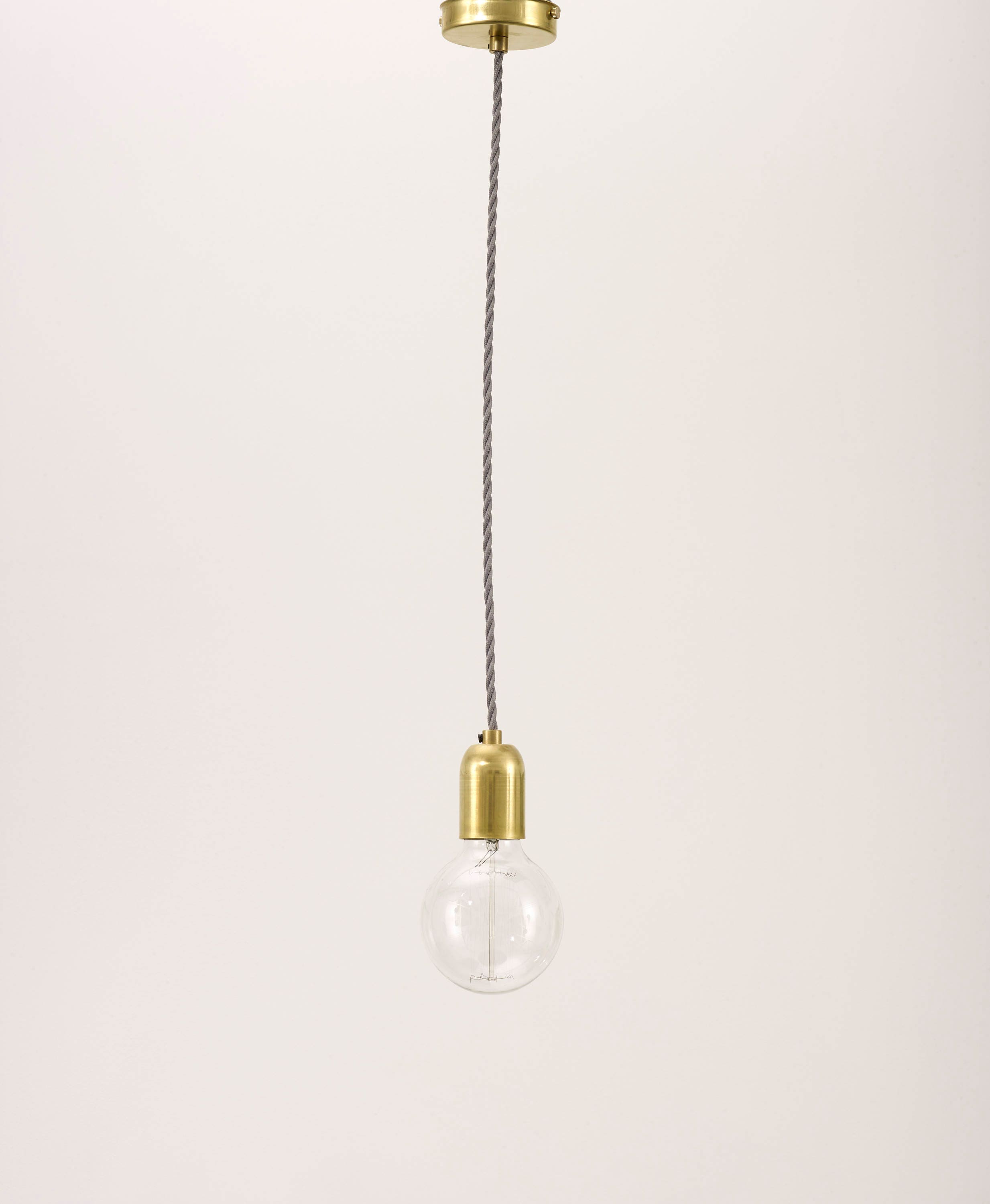 Pendant Light With Brass Lamp Holder Cover Etsy