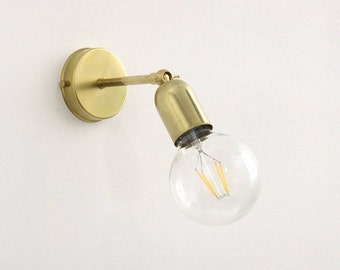 Wall Sconce with Brass Lampholder cover and Brass Joint | wall light | wall lamp
