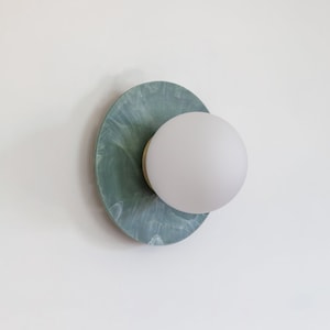 Recycled Plastics 'Marbled' Wall light Soft Green