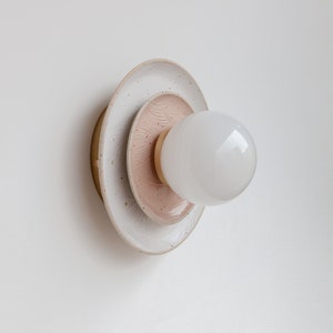 Pink Disc Special Edition "Aureole" Ceramic Wall light