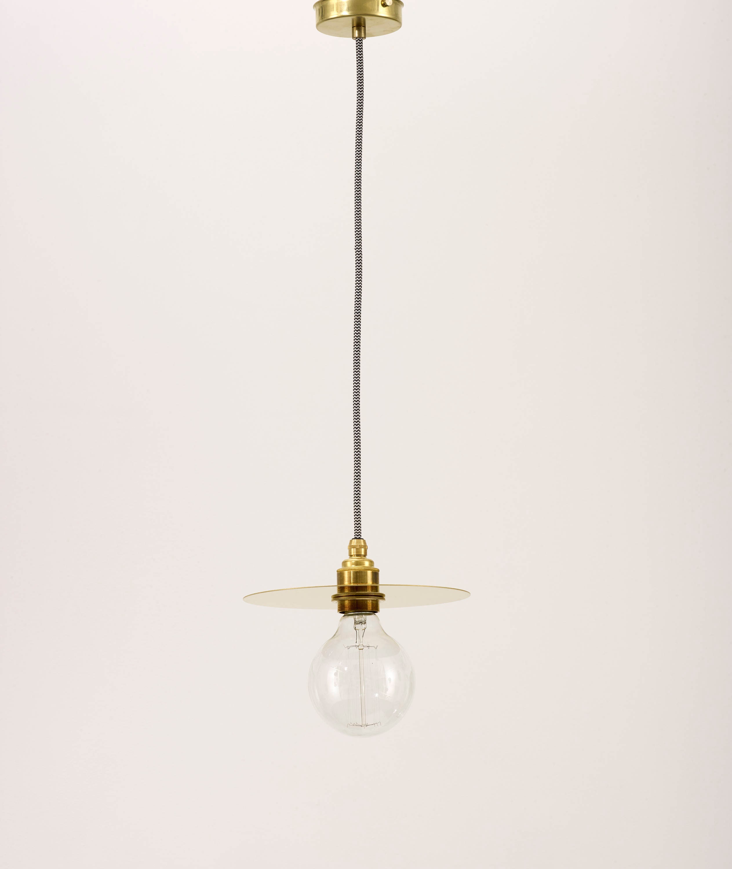 Brass disc on sale pendant light