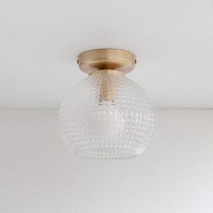 Diamond Glass Flush Ceiling Light image 1