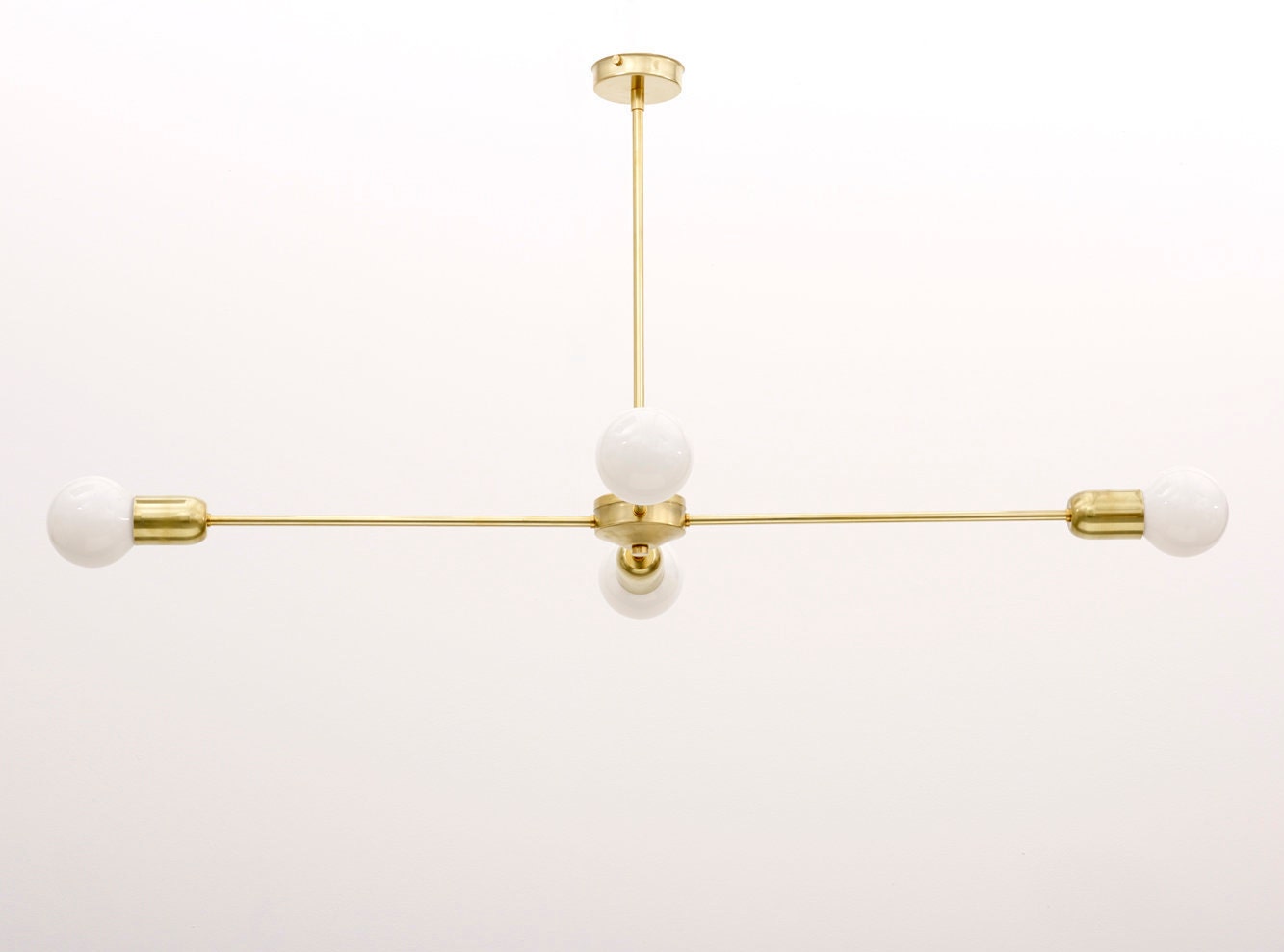 Lámpara colgante de latón dorado con rosetón blanco 300 cm - - Lámpara  colgante Tala