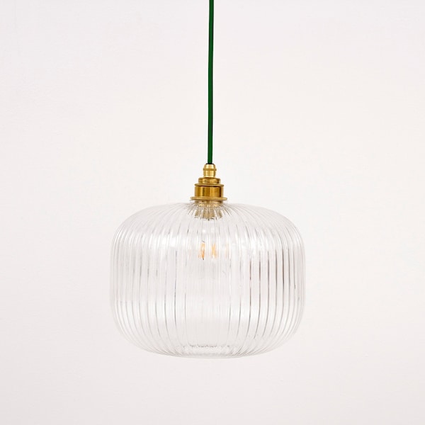 Reeded Glass Pendant Light