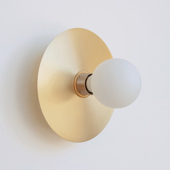 Supplied with 1 x 12W E27 LED Bulb Modern Single Ceiling/Wall Spotlight in an Antique Brass Effect Finish 