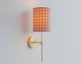 Murphy Fabric shade Wall Light