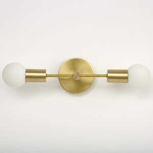 Double Arm Wall Light - Brass