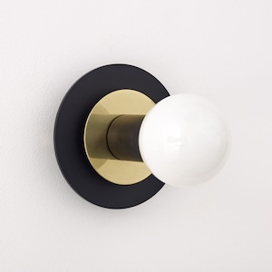 Black "Aureole" Brass Light