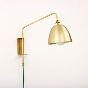 Swing Arm Wall Lamp with Lulu Shade and Bracket image 2