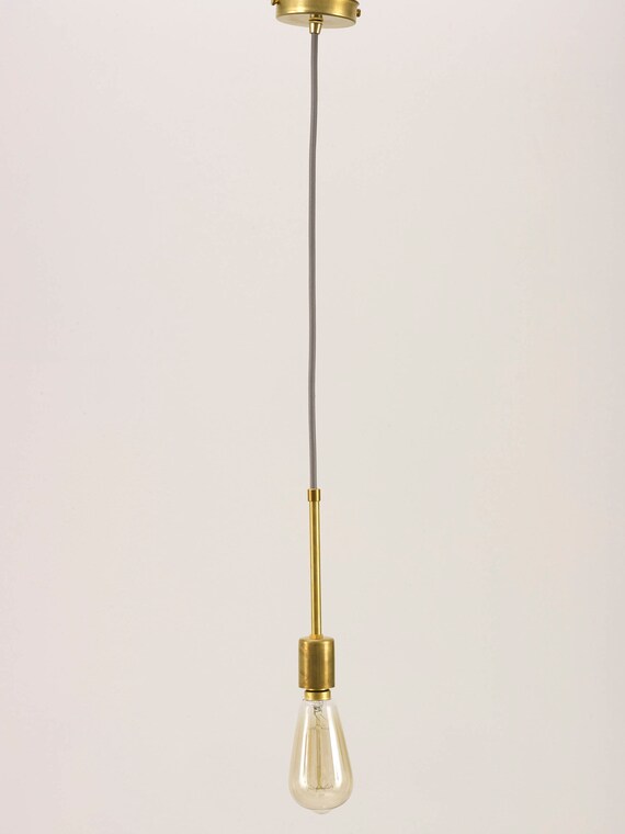 Brass Tube Pendant Light image 0