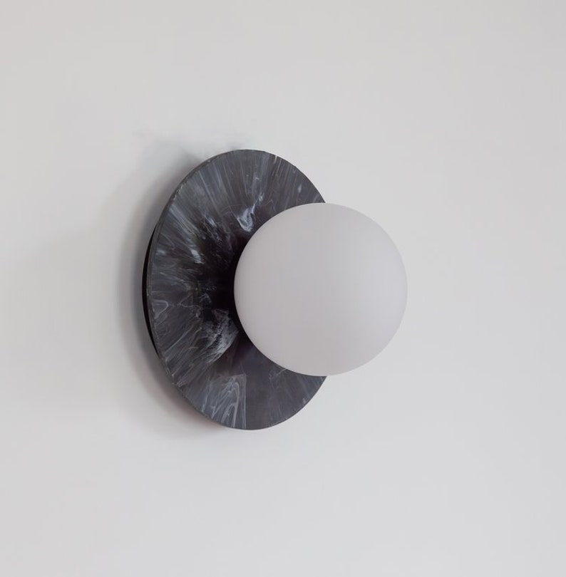 Recycled Plastics 'Marbled' Wall light Black