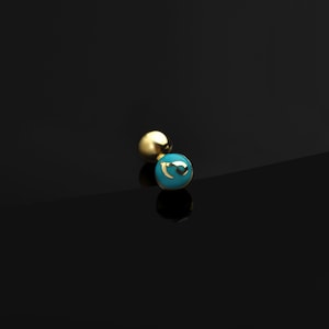 Carta Esmalte14k Oro Sólido Navel Piercing Joyería, Minimalista Oro Navel Tornillo Piercing, Nota Musical Tornillo De Tornillo Piercing Regalo Para Mujer