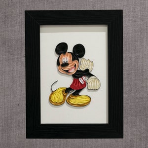 3D Quilled A5 Quilling Wall Art Disney Mickey Mouse Regalo senza cornice non incorniciato