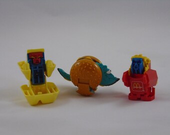 1980's-90's McDonald's Dinosaur Changeables Transformer Happy Meal Toys