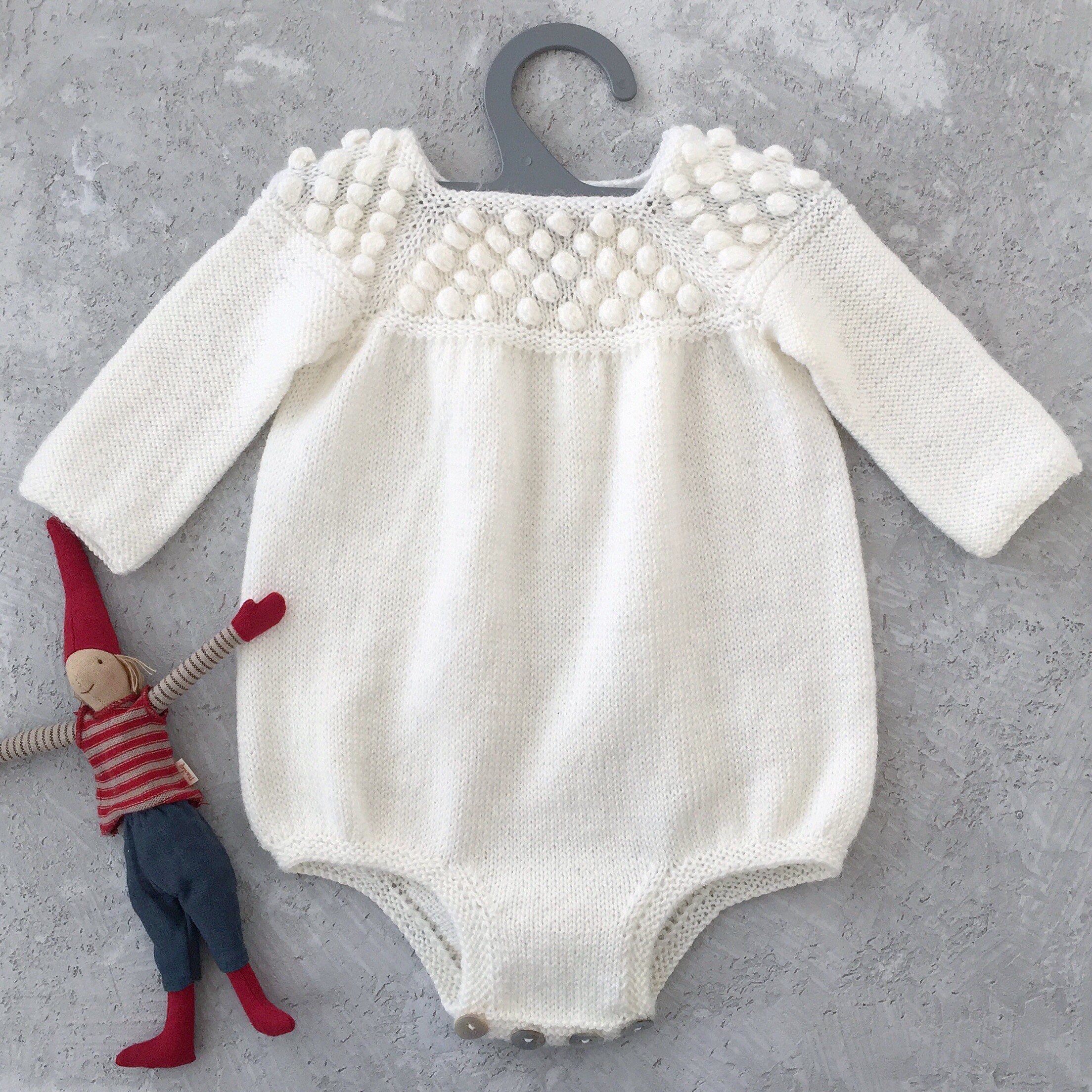 Newborn Outfit/ Knitted Romper With Bubbles/ Knitted Baby Etsy