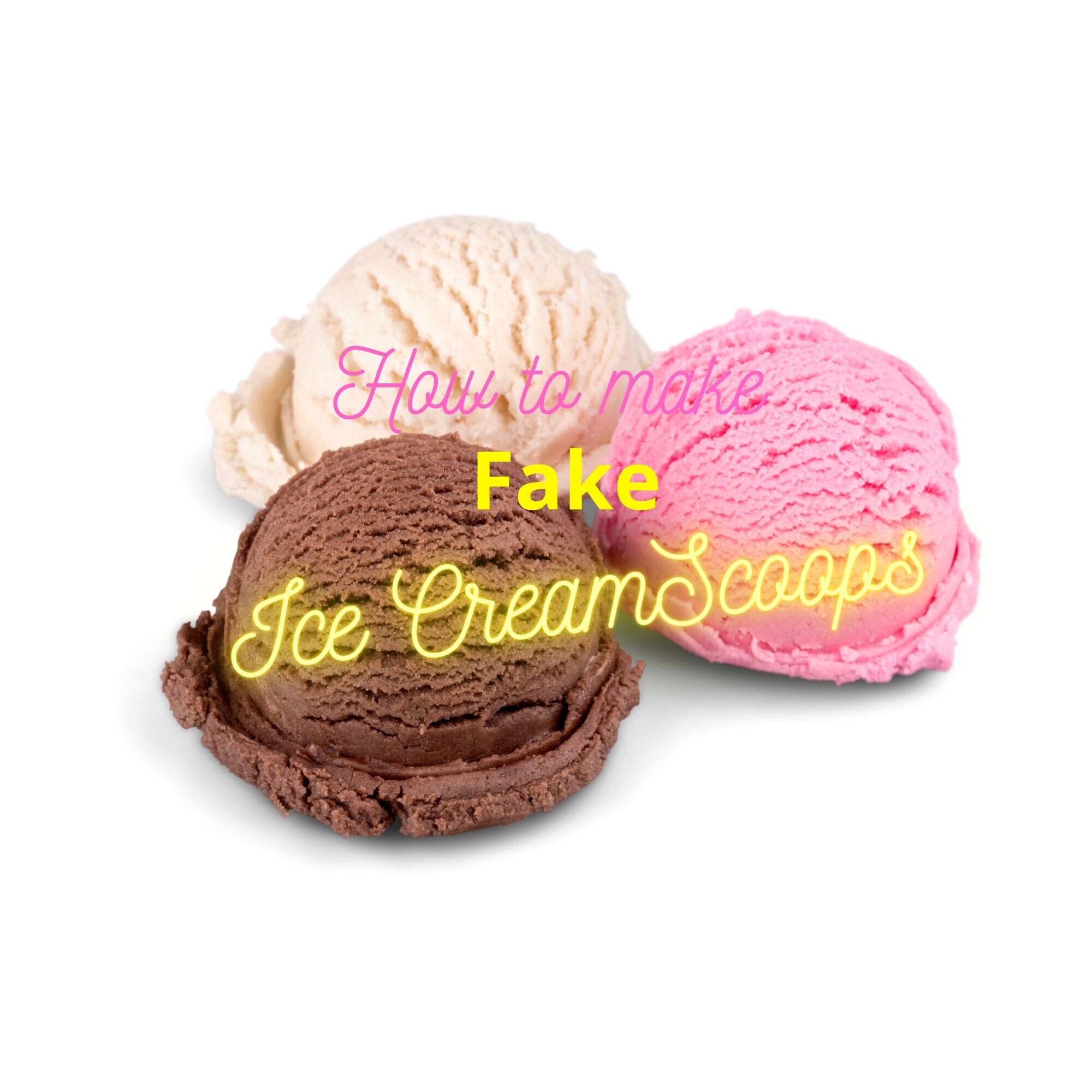 PDF PNG Digital Download How to Make Fake Ice Cream Prop Etsy