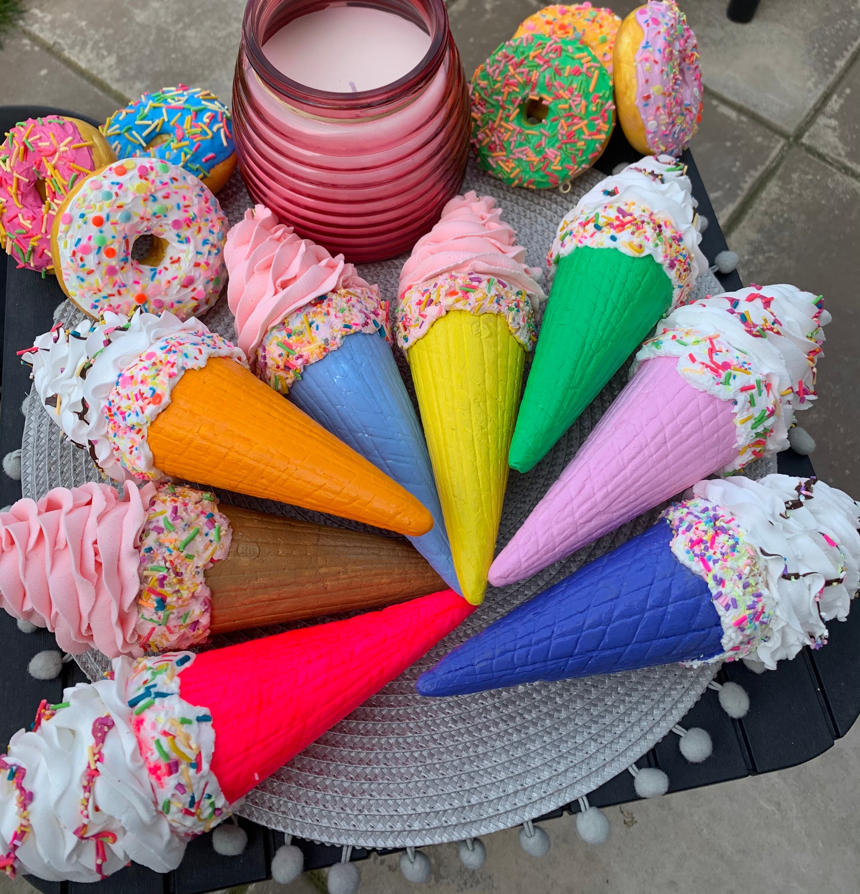 Fake Whipped Ice Cream Cone Fake Ice Cream Faux Dessert Wall Etsy UK